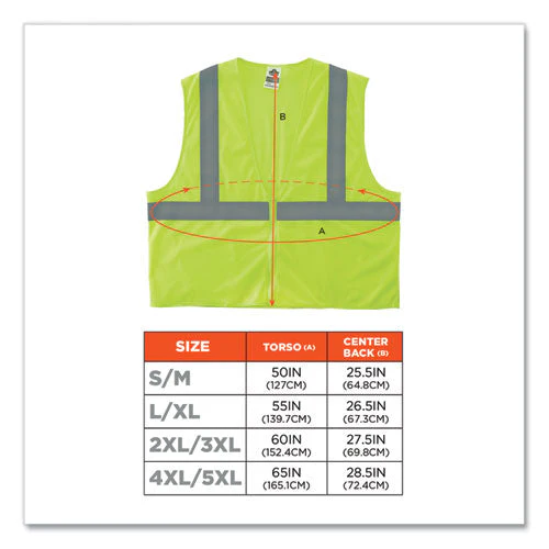 Glowear 8205z Class 2 Super Economy Mesh Vest, Polyester, Lime, Large/x-large, Ships In 1-3 Business Days - Image 2