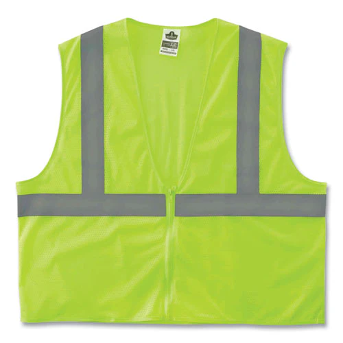 Glowear 8205z Class 2 Super Economy Mesh Vest, Polyester, Lime, 4x-large/5x-large, Ships In 1-3 Business Days - Image 1