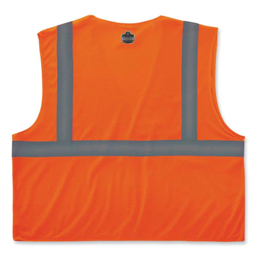Glowear 8210hl Class 2 Economy Mesh Hook And Loop Vest, Polyester, X-small, Orange , Ships In 1-3 Business Days - Image 2