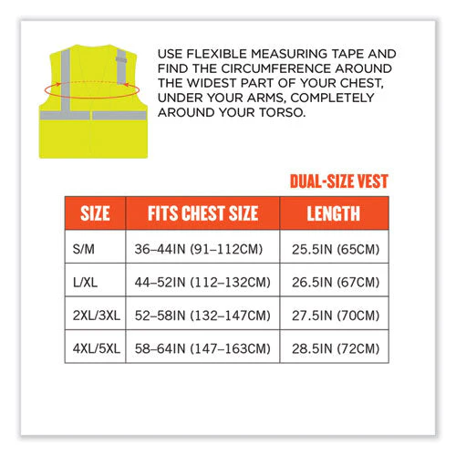 Glowear 8210hl Class 2 Economy Mesh Hook And Loop Vest, Polyester, 4x-large/5x-large, Lime, Ships In 1-3 Business Days - Image 3
