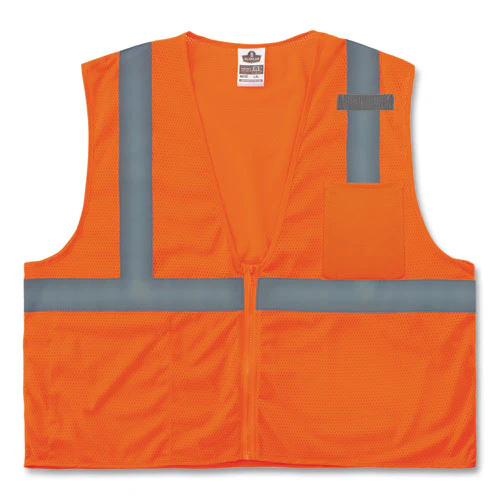 Glowear 8210z Class 2 Economy Mesh Vest, Polyester, Orange, X-small, Ships In 1-3 Business Days - Image 1