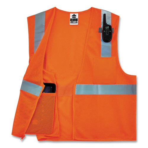 Glowear 8210z Class 2 Economy Mesh Vest, Polyester, Orange, X-small, Ships In 1-3 Business Days - Image 2
