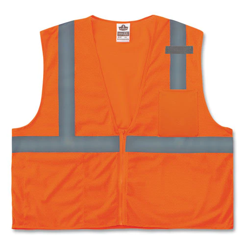 Glowear 8210z Class 2 Economy Mesh Vest, Polyester, Orange, Small/medium, Ships In 1-3 Business Days - Image 1