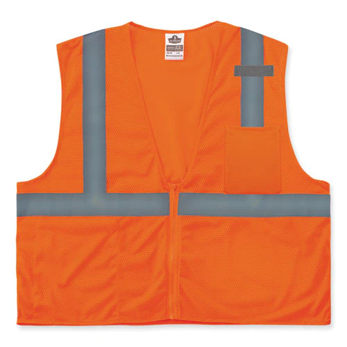 Glowear 8210z Class 2 Economy Mesh Vest, Polyester, Orange, 2x-large/3x-large, Ships In 1-3 Business Days - Image 1