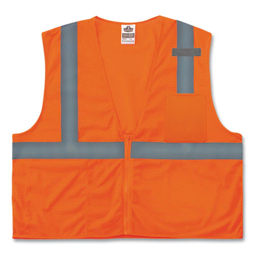 Glowear 8210z Class 2 Economy Mesh Vest, Polyester, Orange, 4x-large/5x-large, Ships In 1-3 Business Days - Image 1
