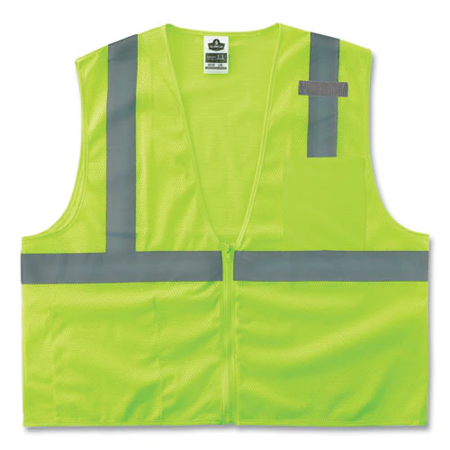 Glowear 8210z Class 2 Economy Mesh Vest, Polyester, Lime, X-small, Ships In 1-3 Business Days - Image 1