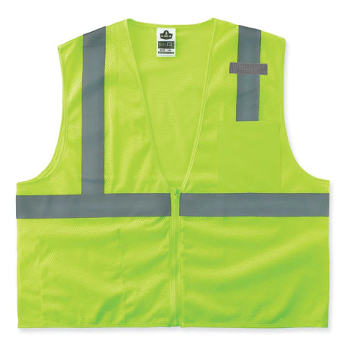 Glowear 8210z Class 2 Economy Mesh Vest, Polyester, Lime, 4x-large/5x-large, Ships In 1-3 Business Days - Image 1