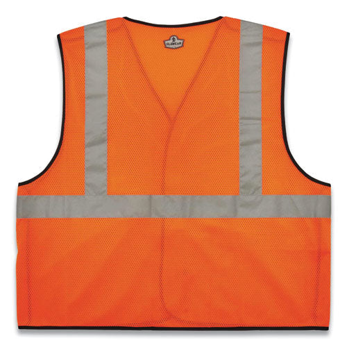 Glowear 8216ba Class 2 Breakaway Mesh Id Holder Vest, Polyester, Small/medium, Orange, Ships In 1-3 Business Days - Image 1