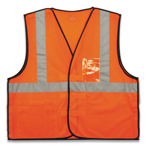 Glowear 8216ba Class 2 Breakaway Mesh Id Holder Vest, Polyester, Large/x-large, Orange, Ships In 1-3 Business Days - Image 1