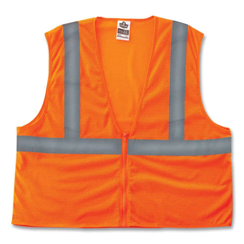 Glowear 8216ba Class 2 Breakaway Mesh Id Holder Vest, Polyester, 2x-large/3x-large, Orange, Ships In 1-3 Business Days - Image 1