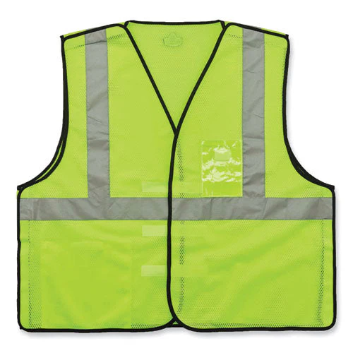 Glowear 8216ba Class 2 Breakaway Mesh Id Holder Vest, Polyester, Large/x-large, Lime, Ships In 1-3 Business Days - Image 1