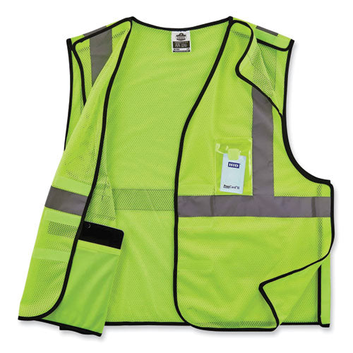 Glowear 8216ba Class 2 Breakaway Mesh Id Holder Vest, Polyester, Large/x-large, Lime, Ships In 1-3 Business Days - Image 3