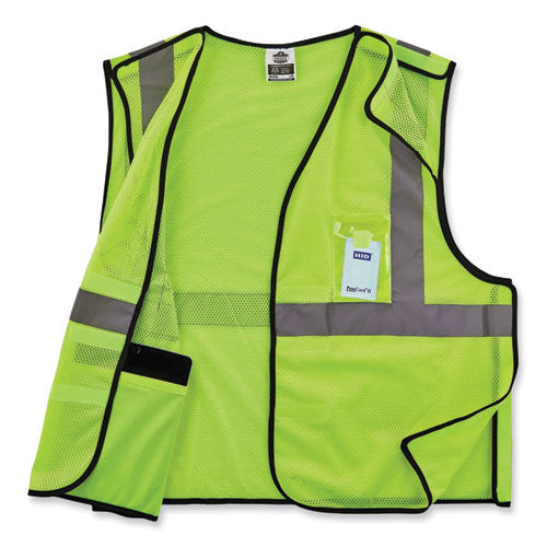 Glowear 8216ba Class 2 Breakaway Mesh Id Holder Vest, Polyester, 2x-large/3x-large, Lime, Ships In 1-3 Business Days - Image 3