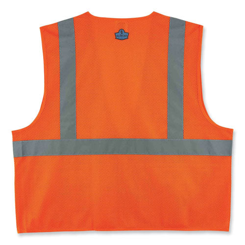 Glowear 8220z Class 2 Standard Mesh Zipper Vest, Polyester, Small/medium, Orange, Ships In 1-3 Business Days - Image 2