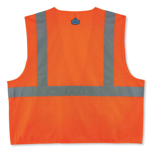 Glowear 8220z Class 2 Standard Mesh Zipper Vest, Polyester, 2x-large/3x-large, Orange, Ships In 1-3 Business Days - Image 3