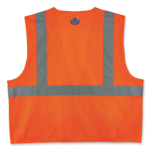 Glowear 8220z Class 2 Standard Mesh Zipper Vest, Polyester, 4x-large/5x-large, Orange, Ships In 1-3 Business Days - Image 2