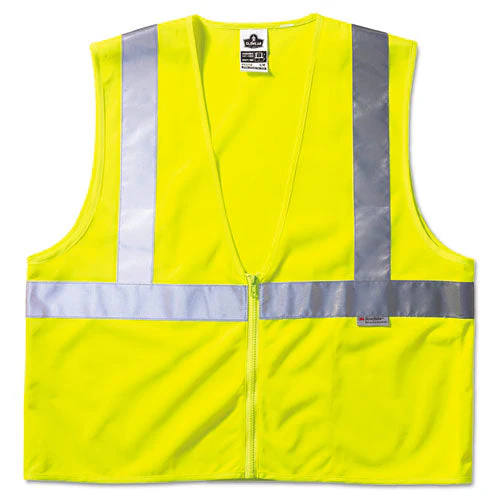 Glowear Class 2 Standard Vest, Mesh, Zip, Large To X-large, Lime - Image 1