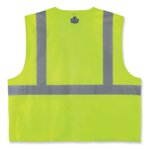 Glowear 8220z Class 2 Standard Mesh Zipper Vest, Polyester, 4x-large/5x-large, Lime, Ships In 1-3 Business Days - Image 3