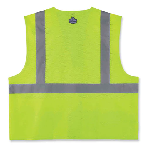 Glowear 8220hl Class 2 Standard Mesh Hook And Loop Vest, Polyester, 4x-large/5x-large, Lime, Ships In 1-3 Business Days - Image 2
