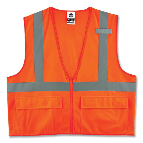 Glowear 8225z Class 2 Standard Solid Vest, Polyester, Orange, Small/medium, Ships In 1-3 Business Days - Image 1