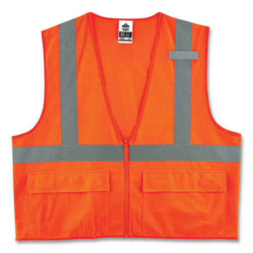 Glowear 8225z Class 2 Standard Solid Vest, Polyester, Orange, 2x-large/3x-large, Ships In 1-3 Business Days - Image 1