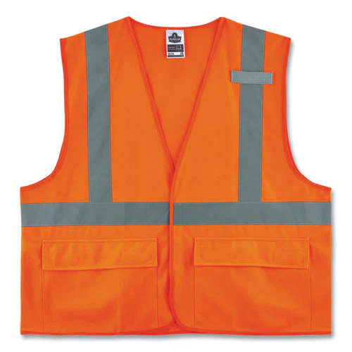 Glowear 8225hl Class 2 Standard Solid Hook And Loop Vest, Polyester, Orange, 2x-large/3x-large, Ships In 1-3 Business Days - Image 1