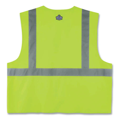 Glowear 8225hl Class 2 Standard Solid Hook And Loop Vest, Polyester, Lime, 4x-large/5x-large, Ships In 1-3 Business Days - Image 2
