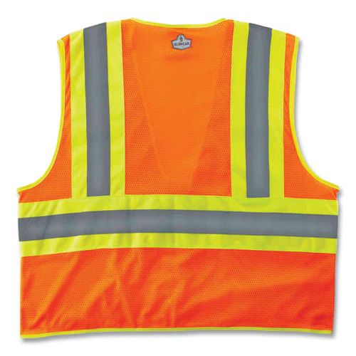 Glowear 8229z Class 2 Economy Two-tone Zipper Vest, Polyester, 2x-large/3x-large, Orange, Ships In 1-3 Business Days - Image 3
