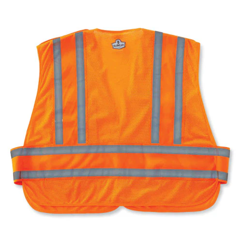 Glowear 8244psv Class 2 Expandable Public Safety Hook And Loop Vest, Polyester, Med/large, Orange, Ships In 1-3 Business Days - Image 2