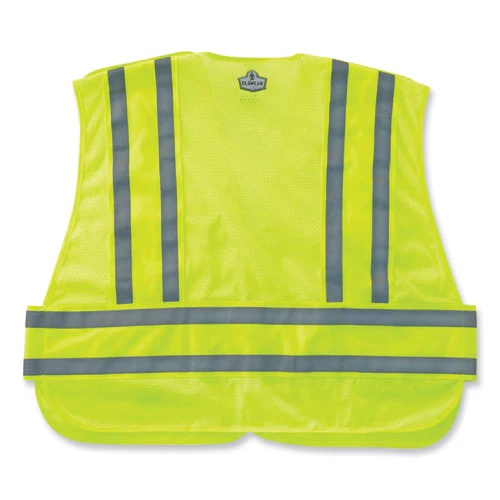 Glowear 8244psv Class 2 Expandable Public Safety Hook And Loop Vest, Polyester, 3xl Plus, Lime, Ships In 1-3 Business Days - Image 2