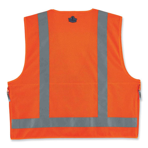 Glowear 8250z Class 2 Surveyors Zipper Vest, Polyester, 2x-large/3x-large, Orange, Ships In 1-3 Business Days - Image 2