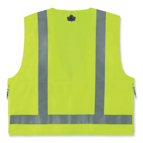 Glowear 8250z Class 2 Surveyors Zipper Vest, Polyester, Small/medium, Lime, Ships In 1-3 Business Days - Image 2