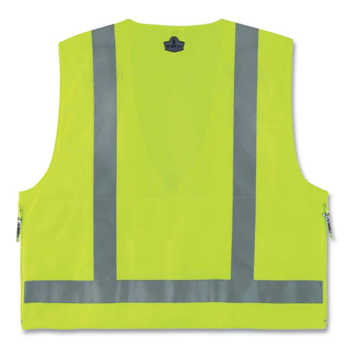 Glowear 8250z Class 2 Surveyors Zipper Vest, Polyester, 2x-large/3x-large, Lime, Ships In 1-3 Business Days - Image 2