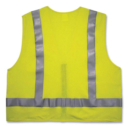 Glowear 8262frz Class 2 Fr Surveyor Zipper Vest, Tencel/modacrylic/para-aramid/kevlar, L/xl, Lime, Ships In 1-3 Business Days - Image 2