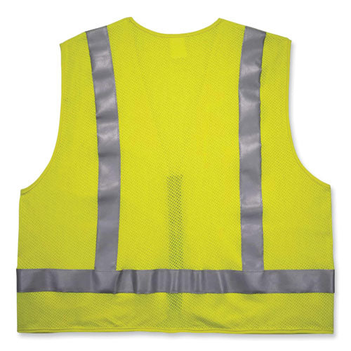 Glowear 8262frz Class 2 Fr Surveyor Zip Vest, Tencel/modacrylic/para-aramid/kevlar, 4xl/5xl, Lime, Ships In 1-3 Business Days - Image 3