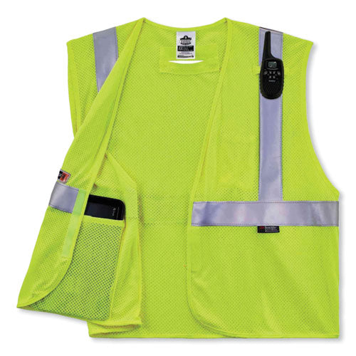 Glowear 8260frhl Class 2 Fr Safety Hook And Loop Vest, Modacrylic/kevlar, Small/medium, Lime, Ships In 1-3 Business Days - Image 3