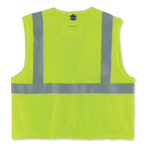 Glowear 8260frhl Class 2 Fr Safety Hook And Loop Vest, Modacrylic/kevlar, 4x-large/5x-large, Lime, Ships In 1-3 Business Days - Image 2