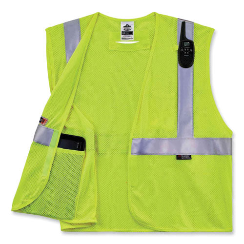 Glowear 8260frhl Class 2 Fr Safety Hook And Loop Vest, Modacrylic/kevlar, 4x-large/5x-large, Lime, Ships In 1-3 Business Days - Image 3