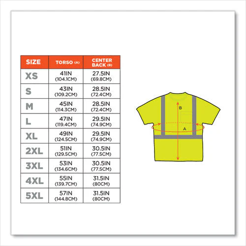 Glowear 8289 Class 2 Hi-vis T-shirt, Polyester, Lime, 3x-large, Ships In 1-3 Business Days - Image 3