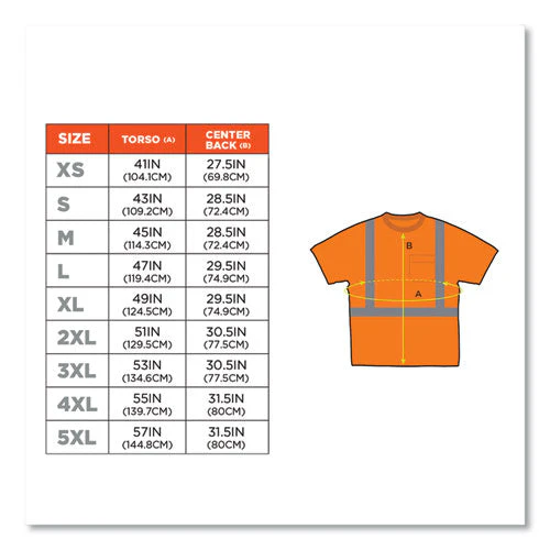 Glowear 8289 Class 2 Hi-vis T-shirt, Polyester, Orange, X-small, Ships In 1-3 Business Days - Image 2