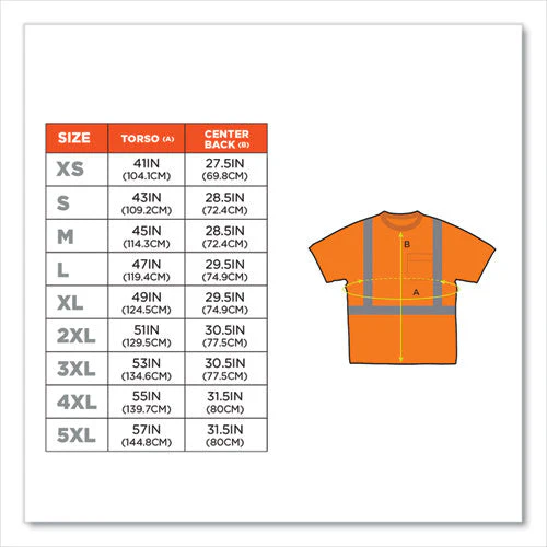 Glowear 8289 Class 2 Hi-vis T-shirt, Polyester, Orange, Medium, Ships In 1-3 Business Days - Image 2