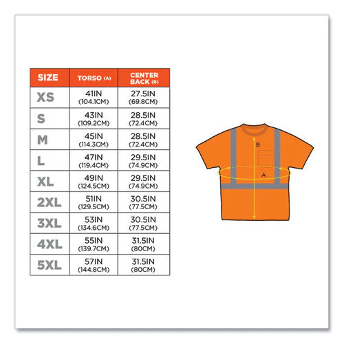 Glowear 8289 Class 2 Hi-vis T-shirt, Polyester, Orange, 3x-large, Ships In 1-3 Business Days - Image 2