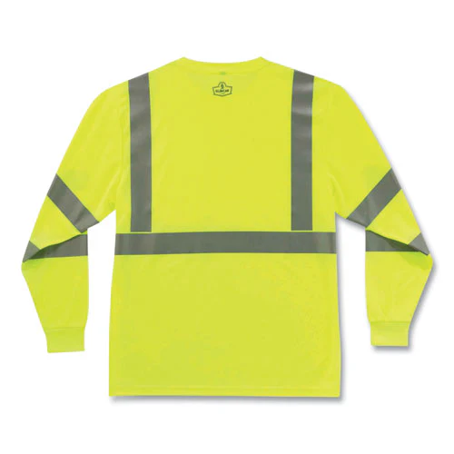 Glowear 8391 Class 3 Hi-vis Long Sleeve Shirt, Polyester, Lime, Small, Ships In 1-3 Business Days - Image 1