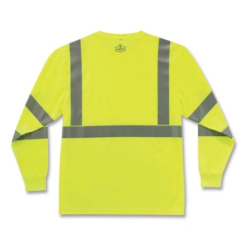 Glowear 8391 Class 3 Hi-vis Long Sleeve Shirt, Polyester, Lime, Large, Ships In 1-3 Business Days - Image 1