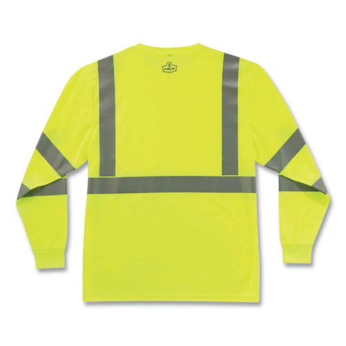 Glowear 8391 Class 3 Hi-vis Long Sleeve Shirt, Polyester, Lime, X-large, Ships In 1-3 Business Days - Image 3