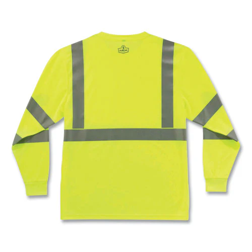 Glowear 8391 Class 3 Hi-vis Long Sleeve Shirt, Polyester, Lime, 2x-large, Ships In 1-3 Business Days - Image 3