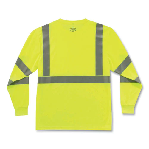 Glowear 8391 Class 3 Hi-vis Long Sleeve Shirt, Polyester, Lime, 5x-large, Ships In 1-3 Business Days - Image 1