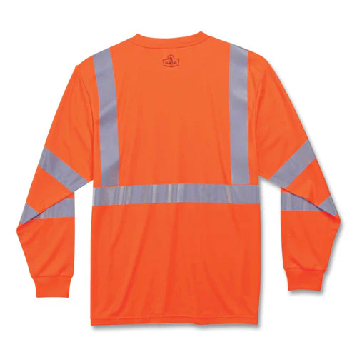 Glowear 8391 Class 3 Hi-vis Long Sleeve Shirt, Polyester, Orange, Small, Ships In 1-3 Business Days - Image 2