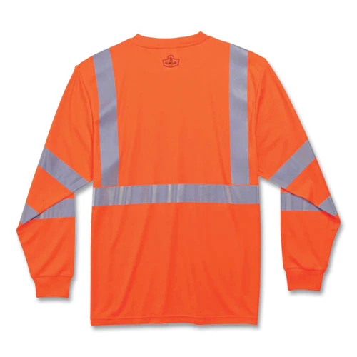 Glowear 8391 Class 3 Hi-vis Long Sleeve Shirt, Polyester, Orange, Medium, Ships In 1-3 Business Days - Image 3