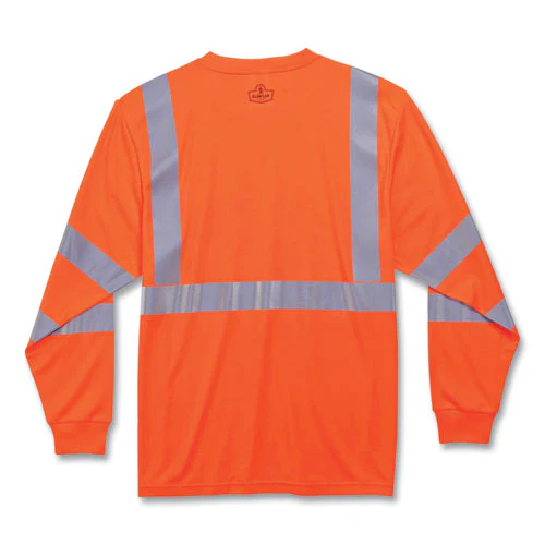 Glowear 8391 Class 3 Hi-vis Long Sleeve Shirt, Polyester, Orange, 4x-large, Ships In 1-3 Business Days - Image 3